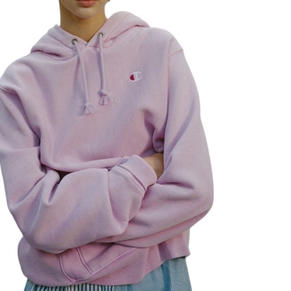 Vintage CHAMPION Pale Pink Boyfriend Oversized Hoodie Sweatshirt